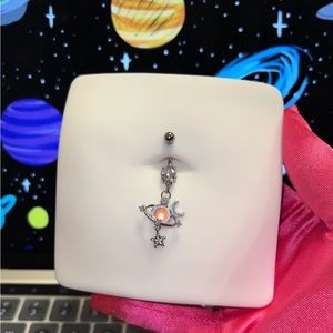 Universe belly ring